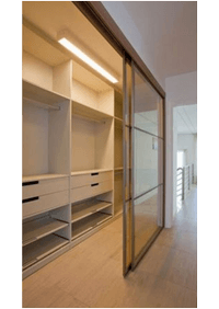 Линейная гардеробная комната с дверями купе Павлодар