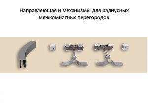 Направляющая и механизмы верхний подвес для радиусных межкомнатных перегородок Павлодар